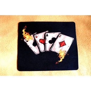 Brand New Poker Card Casino Aces High Quality Mouse Pad 9.25x8 in